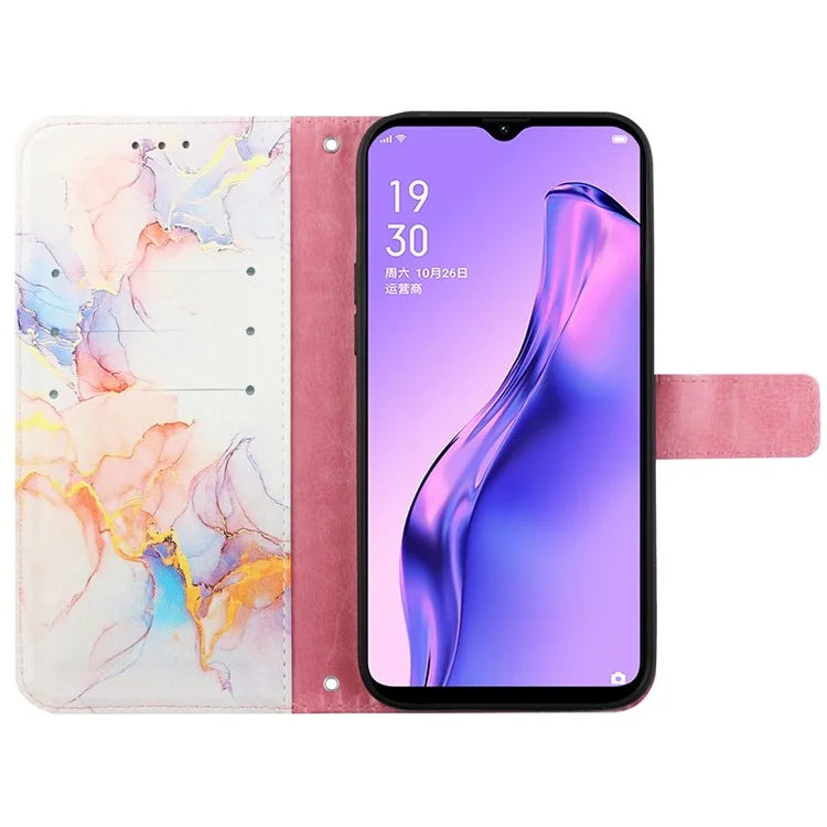 For Oppo Reno11 Pro 5G (Global) Case Marble Pattern Leather Phone Cover with Wallet