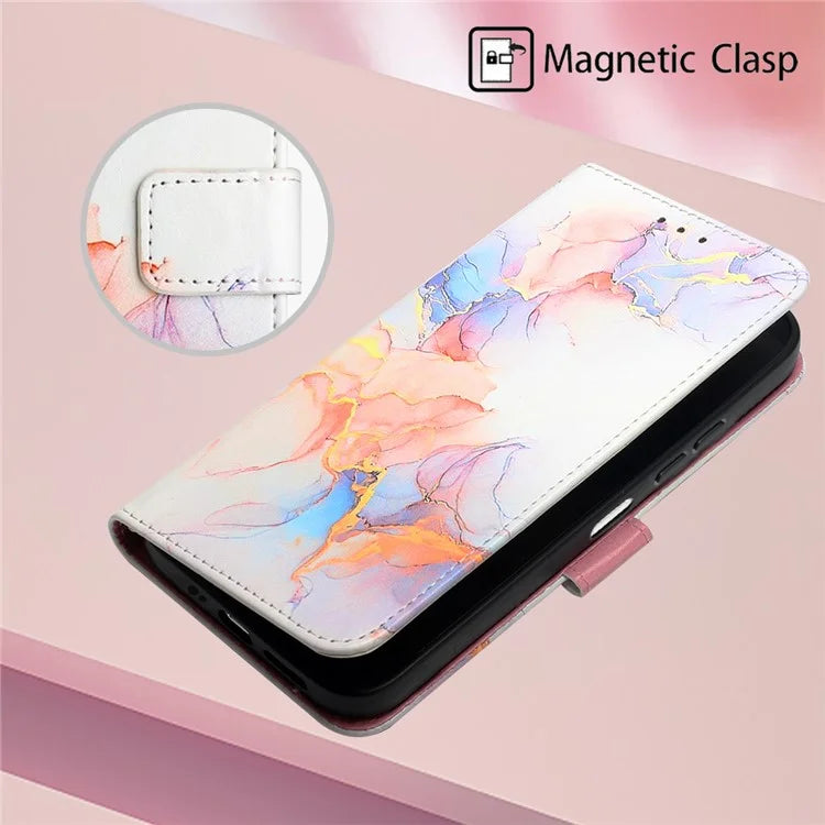 For Oppo Reno11 Pro 5G (Global) Case Marble Pattern Leather Phone Cover with Wallet
