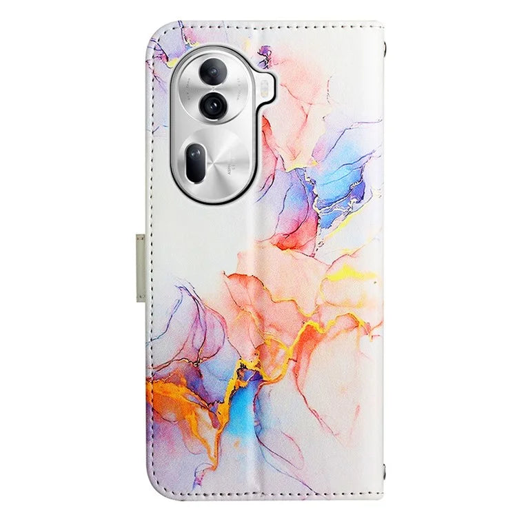 For Oppo Reno11 Pro 5G (Global) Case Marble Pattern Leather Phone Cover with Wallet