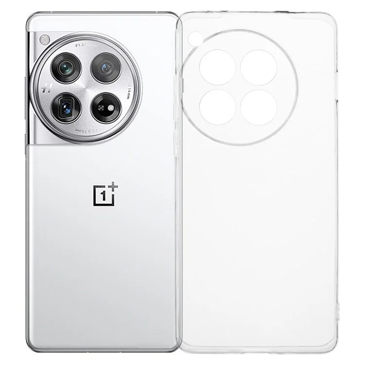 For OnePlus 12 5G Protective Case Glossy Watermark-Free Soft TPU Clear Phone Cover