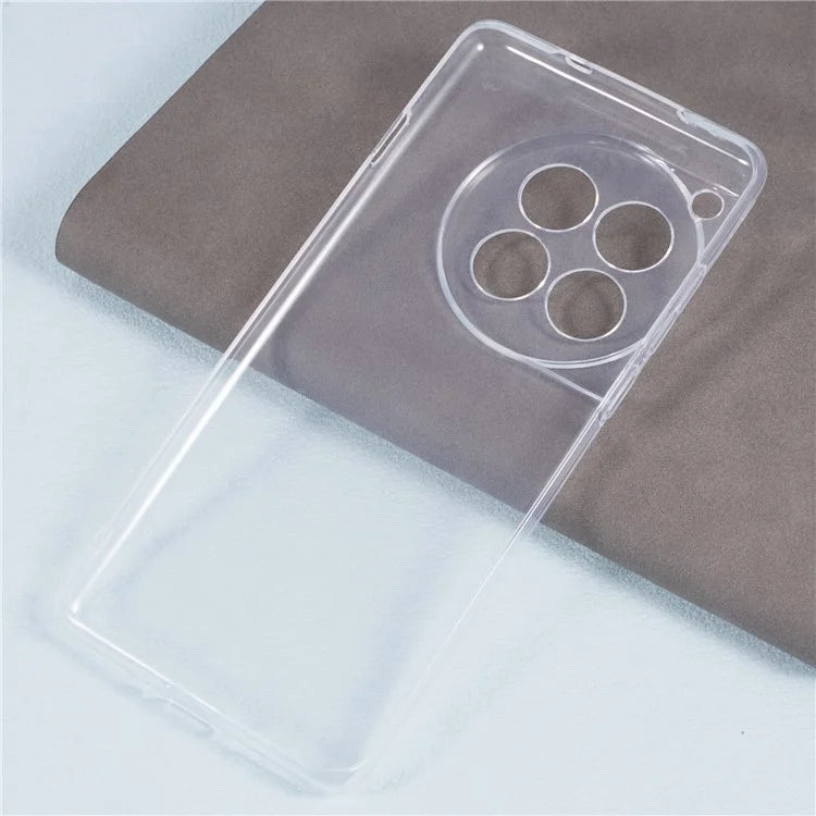 For OnePlus 12 5G Protective Case Glossy Watermark-Free Soft TPU Clear Phone Cover