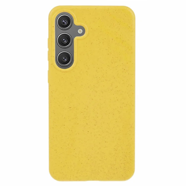 For Samsung Galaxy S24+ Shockproof Case Biodegradable Wheat Straw+TPU Hybrid Phone Shell
