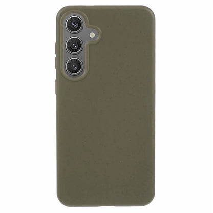 For Samsung Galaxy S24+ Shockproof Case Biodegradable Wheat Straw+TPU Hybrid Phone Shell