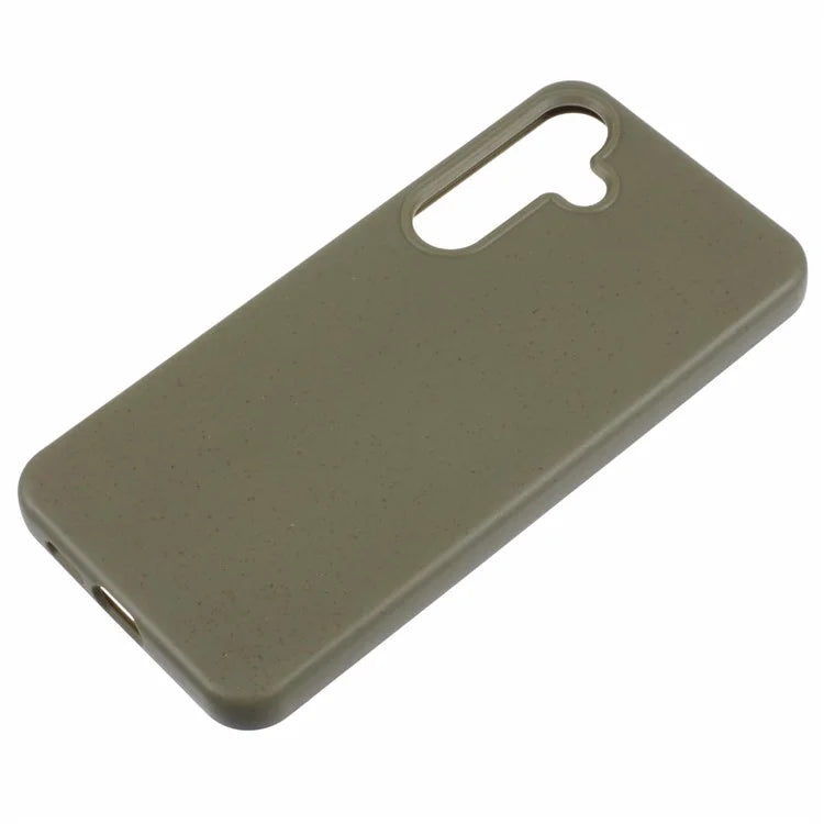 For Samsung Galaxy S24+ Shockproof Case Biodegradable Wheat Straw+TPU Hybrid Phone Shell