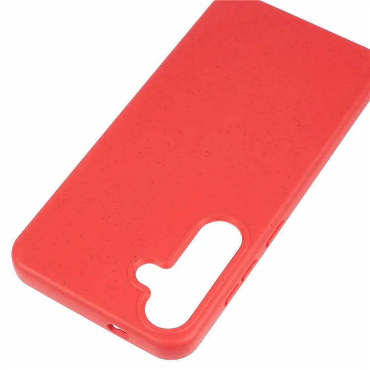 For Samsung Galaxy S24+ Shockproof Case Biodegradable Wheat Straw+TPU Hybrid Phone Shell