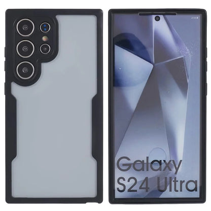 For Samsung Galaxy S24 Ultra Case Acrylic+TPU Full Body Protection Phone Cover with PET Screen Film