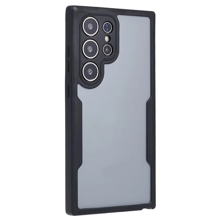 For Samsung Galaxy S24 Ultra Case Acrylic+TPU Full Body Protection Phone Cover with PET Screen Film