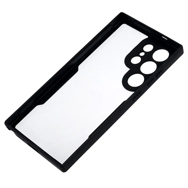 For Samsung Galaxy S24 Ultra Case Acrylic+TPU Full Body Protection Phone Cover with PET Screen Film