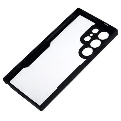 For Samsung Galaxy S24 Ultra Case Acrylic+TPU Full Body Protection Phone Cover with PET Screen Film