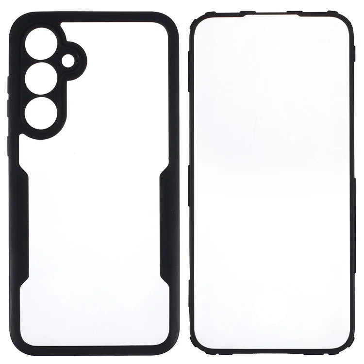 For Samsung Galaxy A55 5G Clear Case Acrylic+TPU Anti-drop Phone Cover with PET Screen Protector