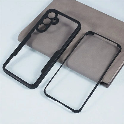 For Samsung Galaxy A55 5G Clear Case Acrylic+TPU Anti-drop Phone Cover with PET Screen Protector