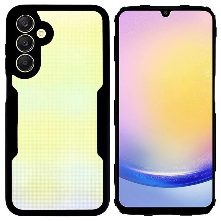 For Samsung Galaxy A25 5G (Global) (161.0 x 76.5 x 8.3mm) Case Acrylic+TPU Clear Phone Cover with PET Screen Protector