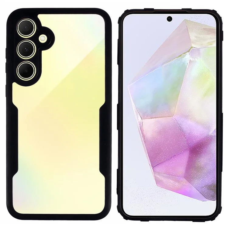 For Samsung Galaxy A35 5G Case Full Protection Acrylic + TPU Phone Shell, Black