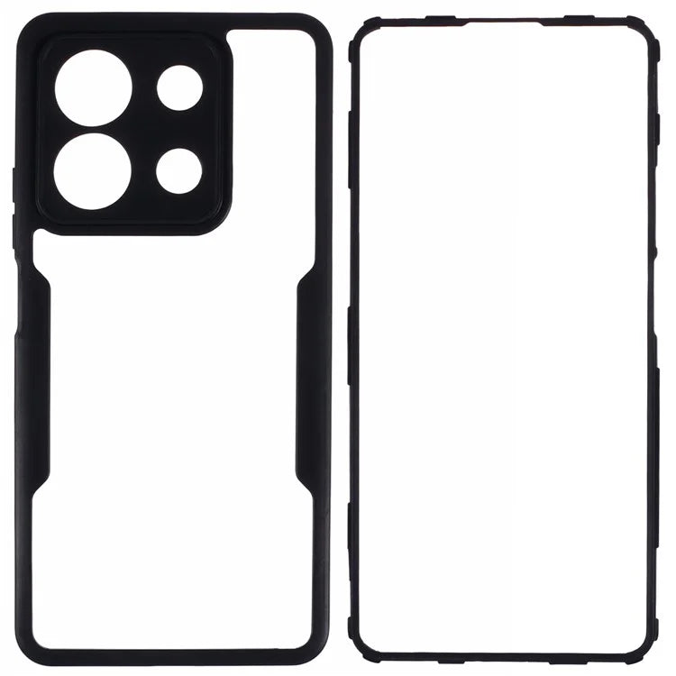 For Xiaomi Redmi Note 13 5G Phone Cover Acrylic + TPU Shockproof Back Case with  PET Screen Film