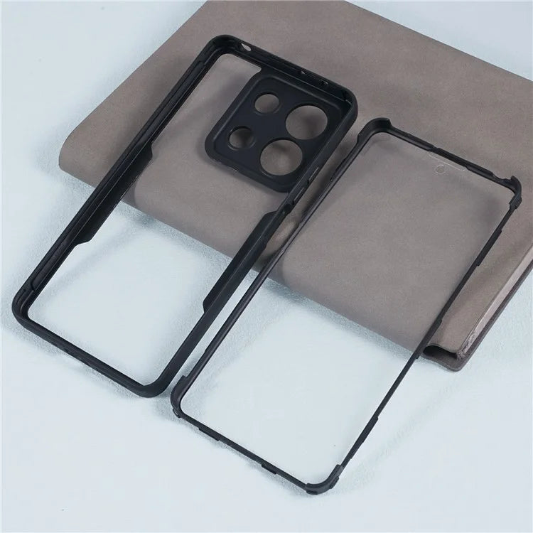 For Xiaomi Redmi Note 13 5G Phone Cover Acrylic + TPU Shockproof Back Case with  PET Screen Film