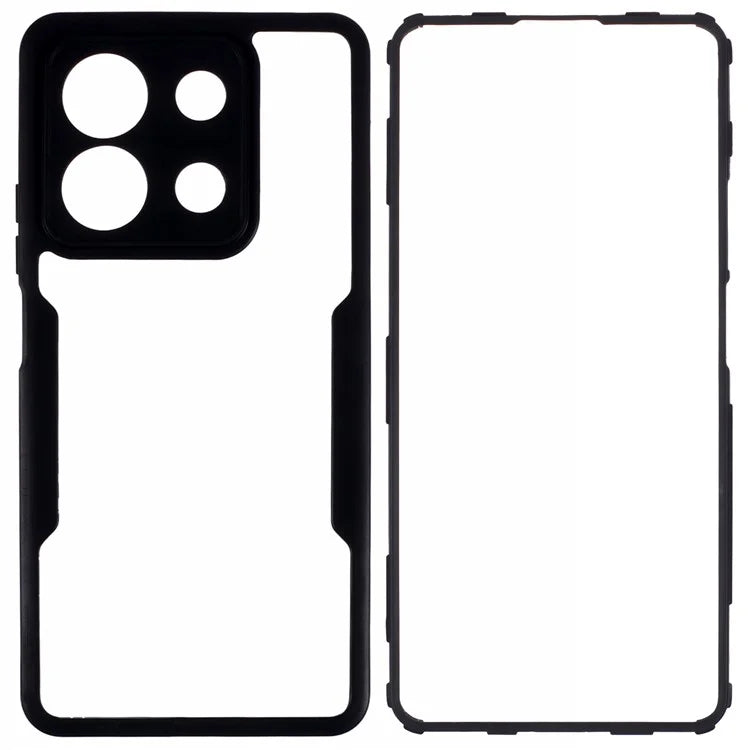 For Xiaomi Redmi Note 13 4G Case Anti-Drop Protective Acrylic + TPU Phone Shell, Black
