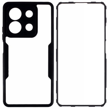 For Xiaomi Redmi Note 13 4G Case Anti-Drop Protective Acrylic + TPU Phone Shell, Black