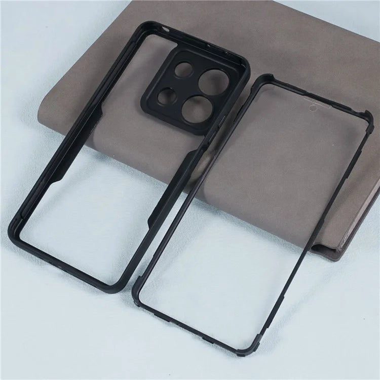 For Xiaomi Redmi Note 13 4G Case Anti-Drop Protective Acrylic + TPU Phone Shell, Black