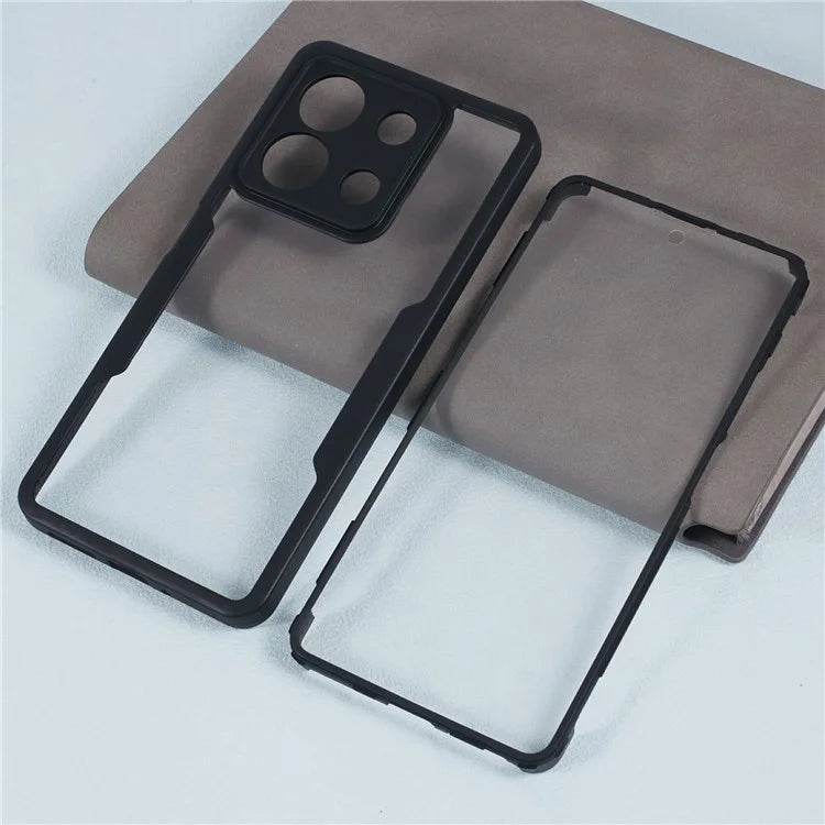 For Xiaomi Redmi Note 13 4G Case Anti-Drop Protective Acrylic + TPU Phone Shell, Black