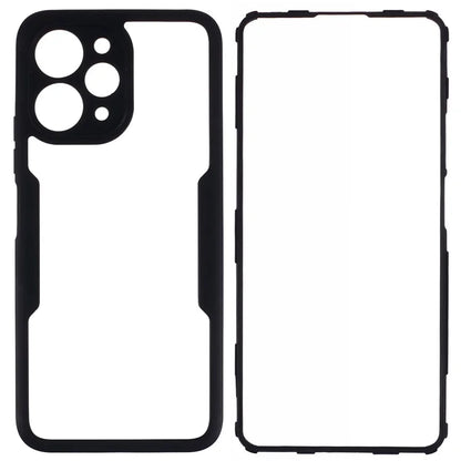 For Xiaomi Redmi 12 4G Protective Case Anti-Drop Acrylic + TPU Phone Cover, Black