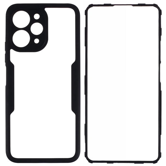 For Xiaomi Redmi 12 4G Protective Case Anti-Drop Acrylic + TPU Phone Cover, Black