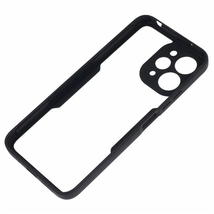For Xiaomi Redmi 12 4G Protective Case Anti-Drop Acrylic + TPU Phone Cover, Black