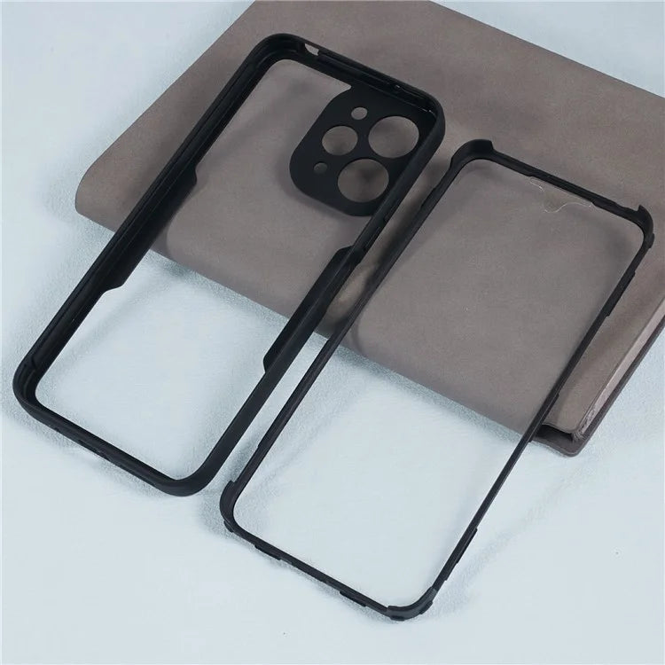 For Xiaomi Redmi 12 4G Protective Case Anti-Drop Acrylic + TPU Phone Cover, Black