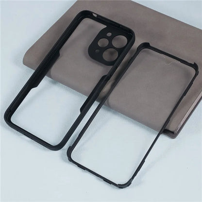 For Xiaomi Redmi 12 4G Protective Case Anti-Drop Acrylic + TPU Phone Cover, Black