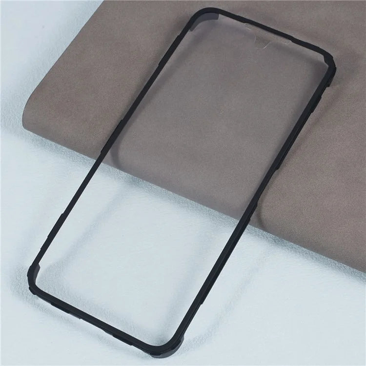 For Xiaomi Redmi 12 4G Protective Case Anti-Drop Acrylic + TPU Phone Cover, Black