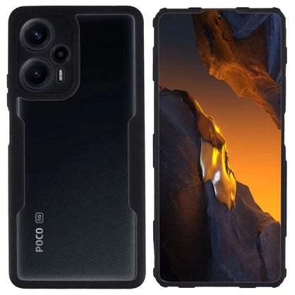 For Xiaomi Poco F5 5G / Redmi Note 12 Turbo Case Acrylic + TPU Clear Phone Cover PET Screen Film