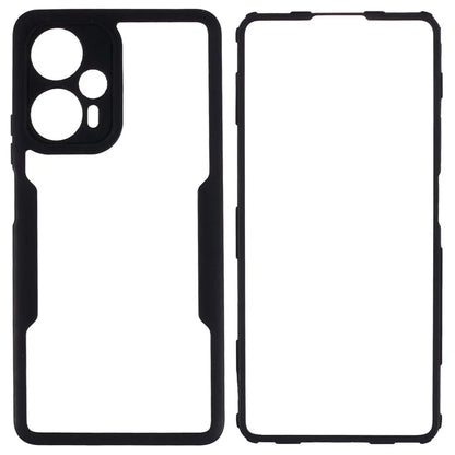 For Xiaomi Poco F5 5G / Redmi Note 12 Turbo Case Acrylic + TPU Clear Phone Cover PET Screen Film
