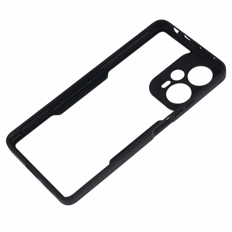 For Xiaomi Poco F5 5G / Redmi Note 12 Turbo Case Acrylic + TPU Clear Phone Cover PET Screen Film