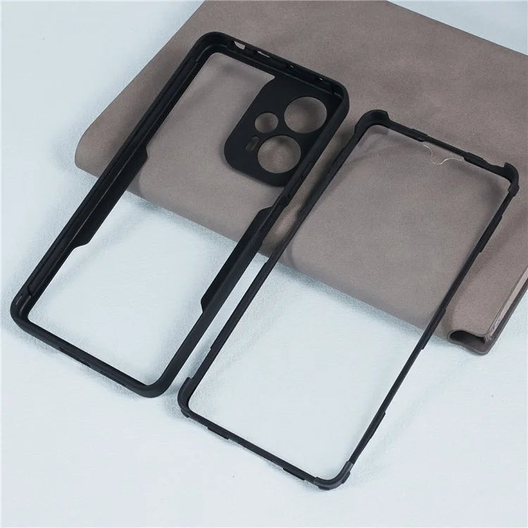 For Xiaomi Poco F5 5G / Redmi Note 12 Turbo Case Acrylic + TPU Clear Phone Cover PET Screen Film