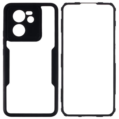 For Xiaomi 13T / 13T Pro / Redmi K60 Ultra Shockproof Case Built-in Screen Protector Phone Shell, Black