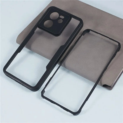 For Xiaomi 13T / 13T Pro / Redmi K60 Ultra Shockproof Case Built-in Screen Protector Phone Shell, Black