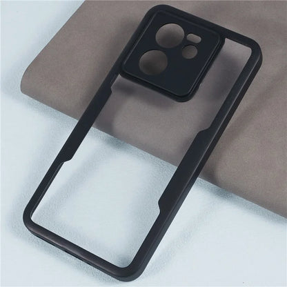 For Xiaomi 13T / 13T Pro / Redmi K60 Ultra Shockproof Case Built-in Screen Protector Phone Shell, Black