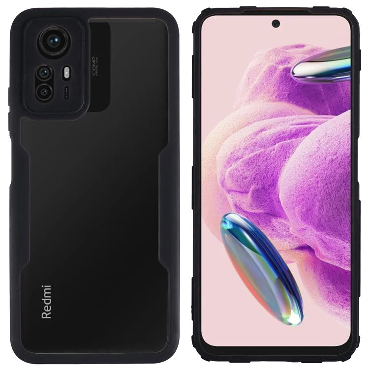 For Xiaomi Redmi Note 12S 4G Case Soft TPU + Hard Acrylic Hybrid Cover Cover with PET Screen Film