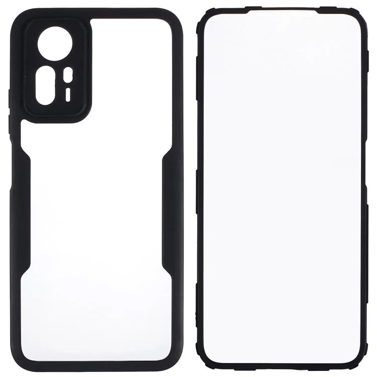 For Xiaomi Redmi Note 12S 4G Case Soft TPU + Hard Acrylic Hybrid Cover Cover with PET Screen Film