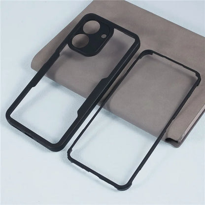 For Xiaomi Redmi 13C 4G / Poco C65 4G Case Acrylic + TPU Transparent Phone Cover with PET Film