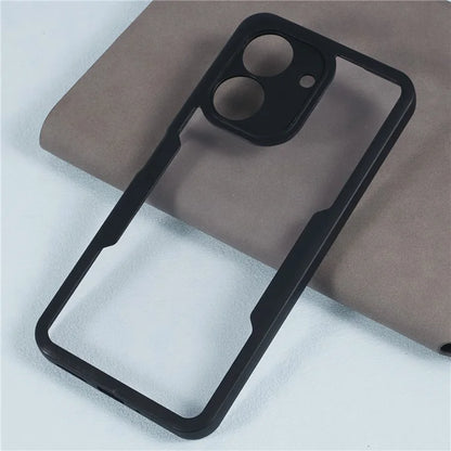 For Xiaomi Redmi 13C 4G / Poco C65 4G Case Acrylic + TPU Transparent Phone Cover with PET Film