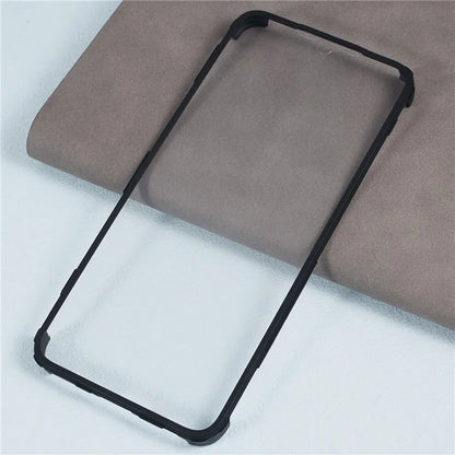 For Xiaomi Redmi 12C 4G Clear Phone Case Acrylic+TPU+PET Screen Protector Full Protection Cover