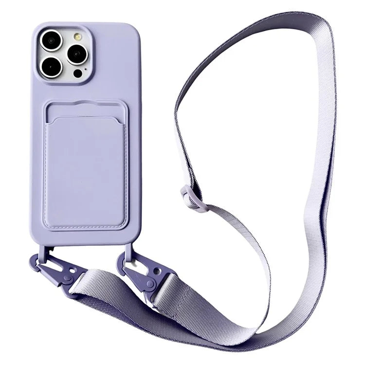 For iPhone 13 Pro Max 6.7 inch Shockproof Case Liquid Silicone Card Slot Phone Protector