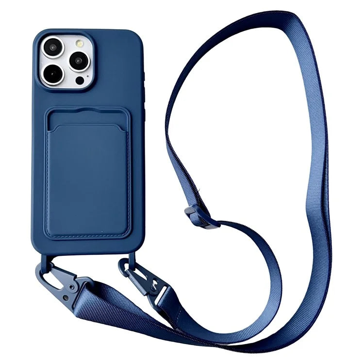 For iPhone 13 Pro Max 6.7 inch Shockproof Case Liquid Silicone Card Slot Phone Protector