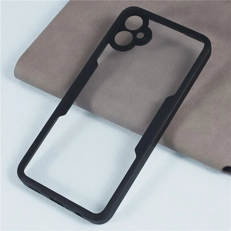 For Samsung Galaxy A05 4G Protective Case Acrylic+TPU Clear Phone Cover with PET Screen Protector