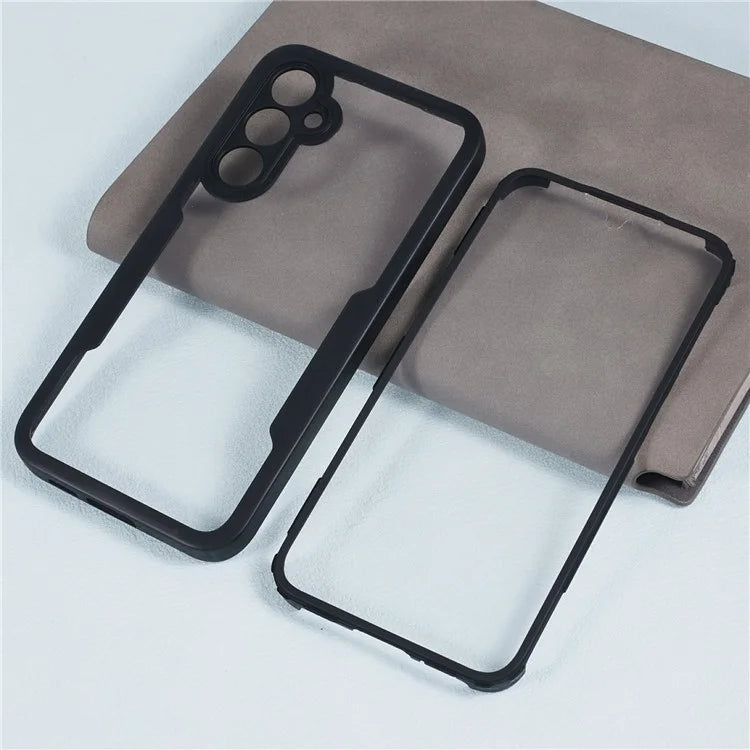 For Samsung Galaxy S23 FE Case Anti-Scratch Phone Shell with PET Screen Protector, Black