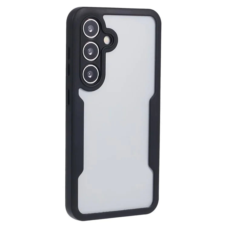 For Samsung Galaxy S24 Case Acrylic+TPU Clear Phone Cover with PET Screen Protector