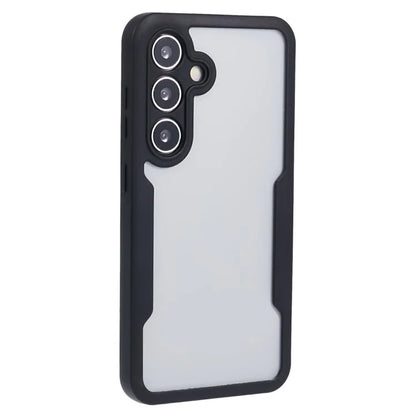 For Samsung Galaxy S24 Case Acrylic+TPU Clear Phone Cover with PET Screen Protector