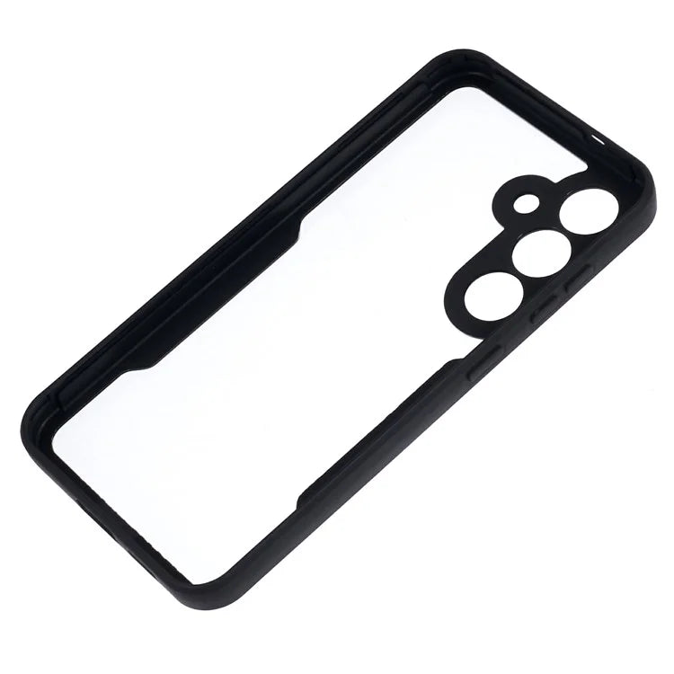 For Samsung Galaxy S24 Case Acrylic+TPU Clear Phone Cover with PET Screen Protector