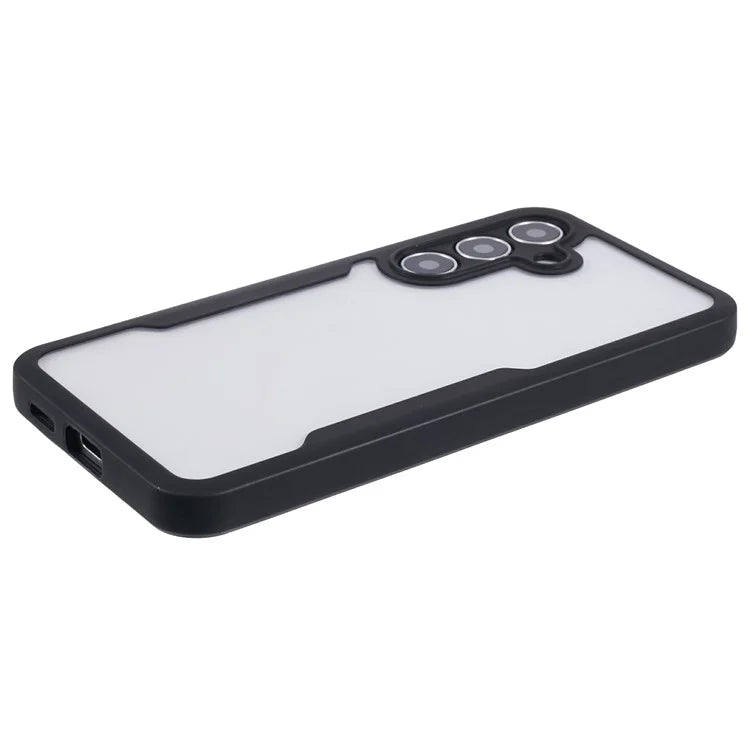 For Samsung Galaxy S24 Case Acrylic+TPU Clear Phone Cover with PET Screen Protector