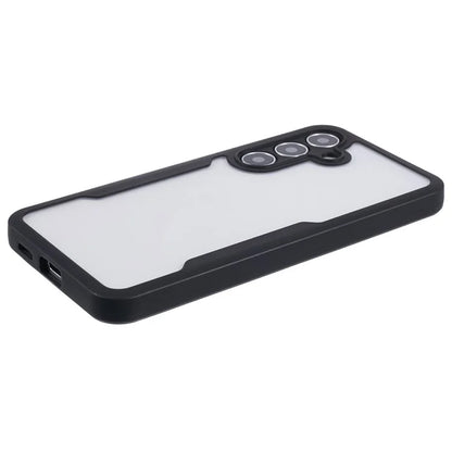 For Samsung Galaxy S24 Case Acrylic+TPU Clear Phone Cover with PET Screen Protector